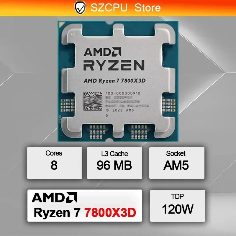 AMD R7 7800X3D CPU 8-Core 16-T - Amd Cpu Ryzen 7 recension och pris