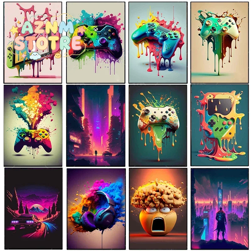 Vintage Canvas Painting Colorf - Esports In Gaming recension och pris