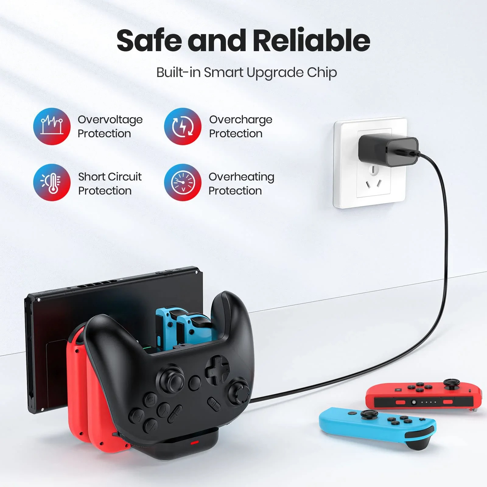 Switch Charger Dock Station 6  - Controller Charging Stand recension och pris