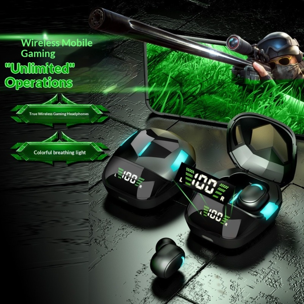 Bluetooth Headset Battery Leve - Esports Gaming Video recension och pris