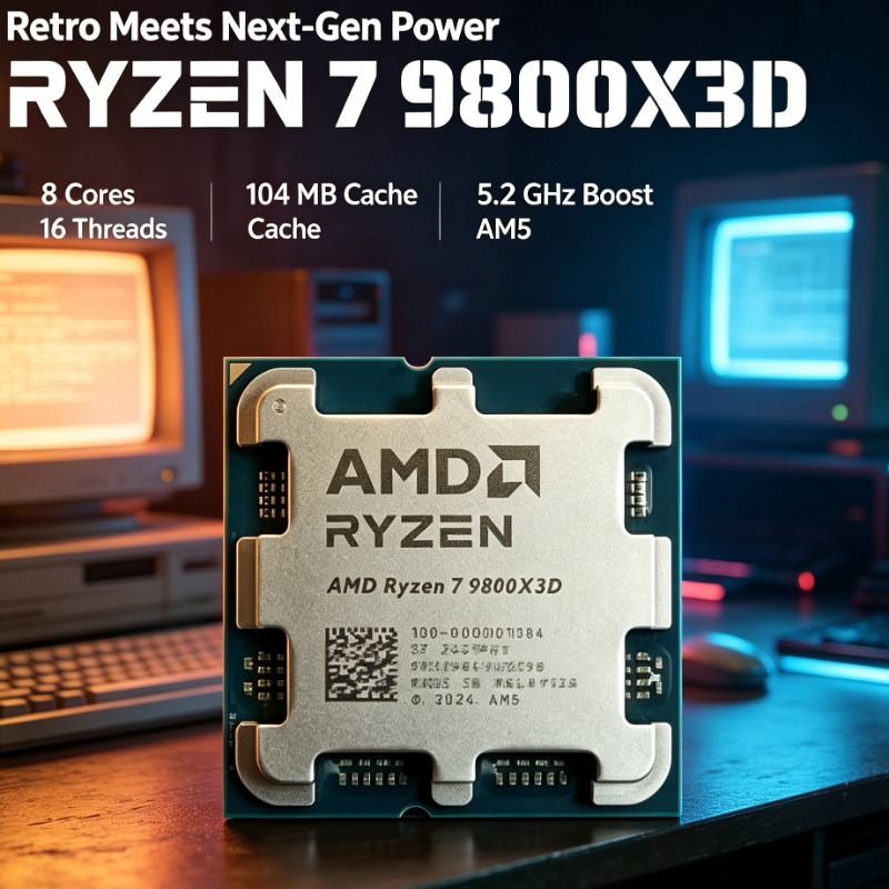 AMD Ryzen 7 9800X3D Desktop As - Amd Cpu Ryzen 7 recension och pris