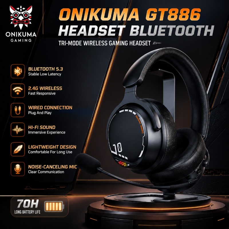 ONIKUMA GT886 Gaming Headset T - Esports Gaming Video recension och pris